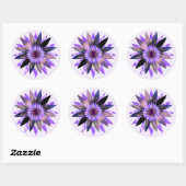 Lotus Flower Waterverf Mandala Healing Yoga Ronde Sticker (Vel)