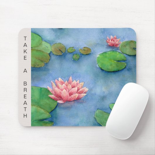 Lotus Flower waterverf Muismat (Met muis)