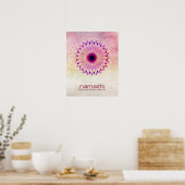 Lotus Flower Waterverf Namaste Yoga Meditation Poster (Keuken)