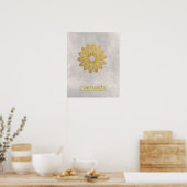 Lotus Flower Waterverf Namaste Yoga Meditation Poster (Keuken)