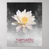 Lotus Flower Waterverf Namaste Yoga Meditation Poster (Voorkant)