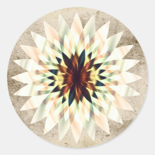 Lotus Flower Waterverf Paars Logo Healing Yoga Ronde Sticker