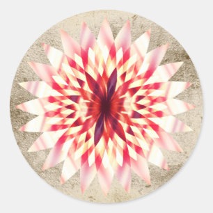 Lotus Flower Waterverf Paars Logo Healing Yoga Ronde Sticker