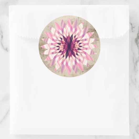 Lotus Flower Waterverf Paars Logo Healing Yoga Ronde Sticker (Tas)