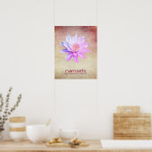 Lotus Flower Waterverf Paars Yoga Meditation Poster (Keuken)