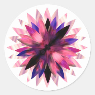 Lotus Flower Waterverf Roze Logo Healing Yoga Ronde Sticker