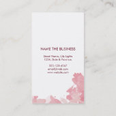 Lotus Flower Waterverf Splatter Yoga Holistic Spa Visitekaartje (Achterkant)