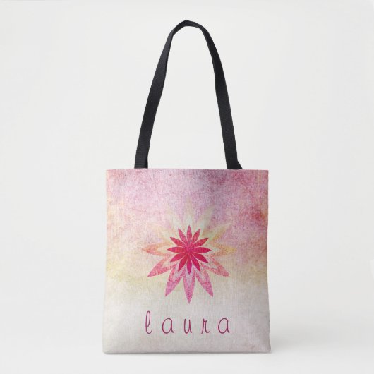 Lotus Flower Waterverf Wedding Bride Tote Bag (Voorkant)