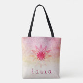 Lotus Flower Waterverf Wedding Bride Tote Bag (Achterkant)