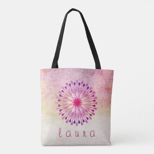 Lotus Flower Waterverf Wedding Bride Tote Bag (Achterkant)