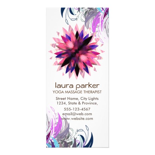 Lotus Flower Waterverf Yoga Healing Holistic Reclamekaart (Voorkant)