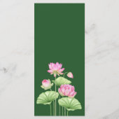 Lotus Flower Wedding Menu Card (Achterkant)