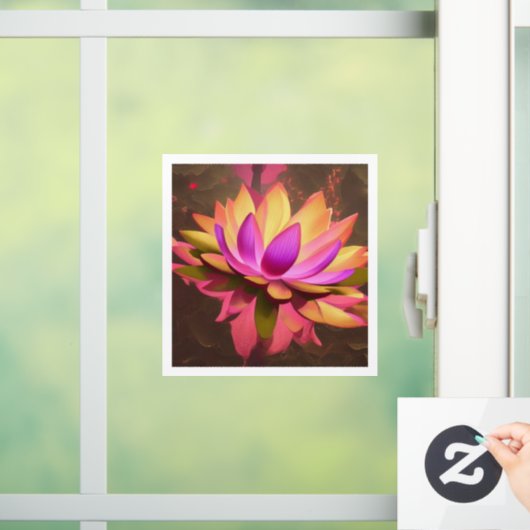 Lotus Flower Window Cling Sticker (Huis)