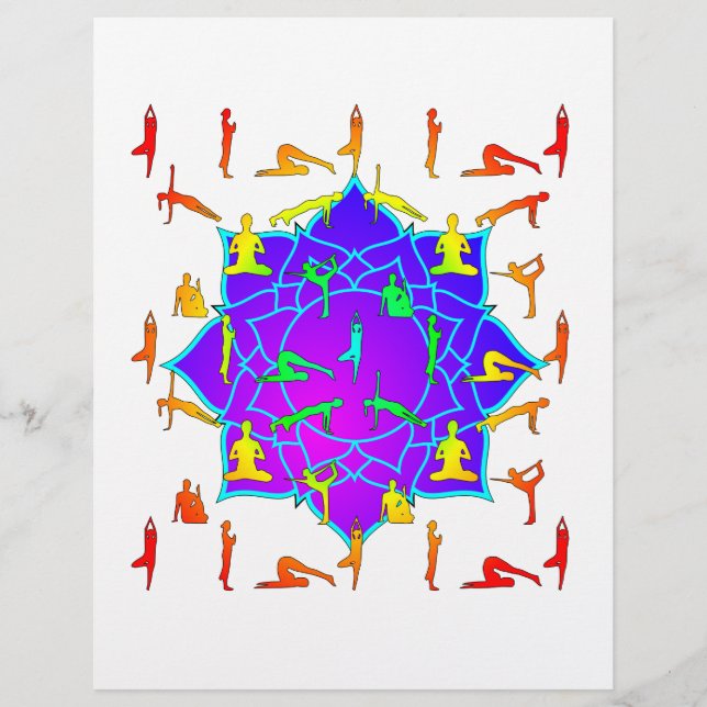 Lotus Flower with Yoga Poses (Voorkant)