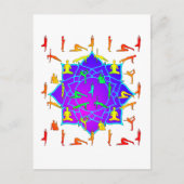 Lotus Flower with Yoga Poses Briefkaart (Voorkant)