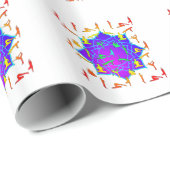 Lotus Flower with Yoga Poses Cadeaupapier (Rol Hoek)