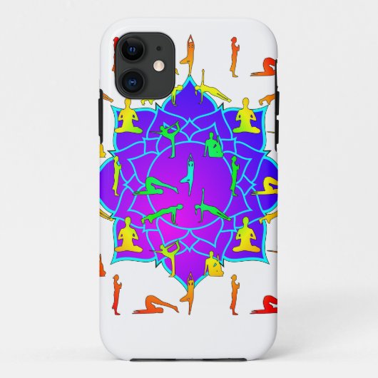 Lotus Flower with Yoga Poses Case-Mate iPhone Case (Achterkant)