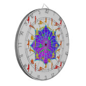 Lotus Flower with Yoga Poses Dartbord (Voorkant Links)