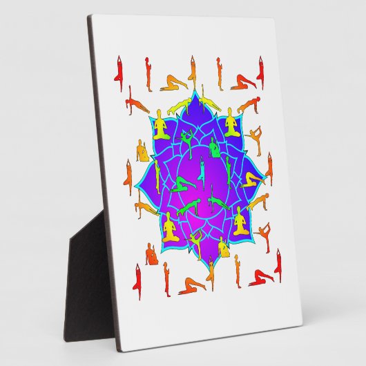 Lotus Flower with Yoga Poses Fotoplaat (Zijkant)