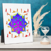 Lotus Flower with Yoga Poses Fotoplaat (Zijkant)