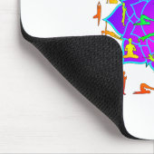 Lotus Flower with Yoga Poses Muismat (Hoek)