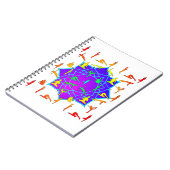 Lotus Flower with Yoga Poses Notitieboek (Linkerzijde)