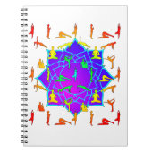 Lotus Flower with Yoga Poses Notitieboek (Voorkant)