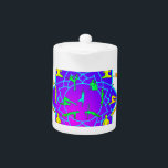 Lotus Flower with Yoga Poses Theepot<br><div class="desc">Een kleurrijk ontwerp van een lotusbloem en enkele yogaposities,  asana's. Aangepaste theepotten. Cadeau idee.</div>