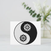 Lotus Flower Yin Yang Briefkaart (Staand voorkant)