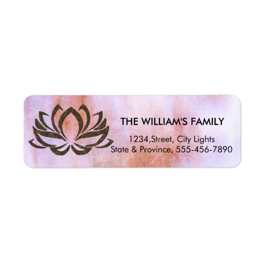 Lotus Flower Yoga Instructor Meditation Holistic Etiket (Voorkant)