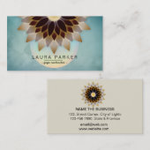 Lotus Flower Yoga Instructor Meditation Holistic Visitekaartje (Voorkant / Achterkant)