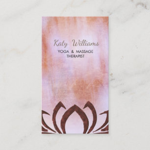 Lotus Flower Yoga Instructor Meditation Holistic Visitekaartje