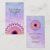 Lotus Flower Yoga Instructor Meditation Holistic Visitekaartje (Voorkant / Achterkant)