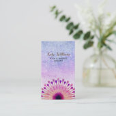 Lotus Flower Yoga Instructor Meditation Holistic Visitekaartje (Staand voorkant)