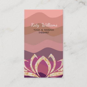 Lotus Flower Yoga Instructor Meditation Holistic Visitekaartje