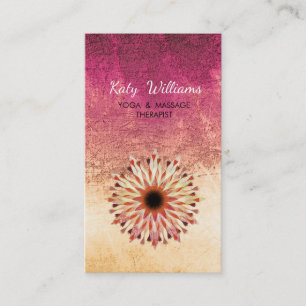 Lotus Flower Yoga Instructor Meditation Holistic Visitekaartje
