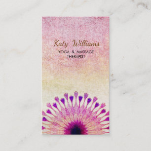 Lotus Flower Yoga Instructor Meditation Holistic Visitekaartje