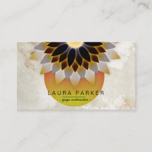 Lotus Flower Yoga Instructor Meditation Holistic Visitekaartje