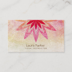 Lotus Flower Yoga Instructor Meditation Holistic Visitekaartje