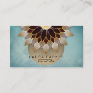 Lotus Flower Yoga Instructor Meditation Holistic Visitekaartje