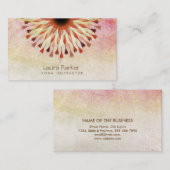 Lotus Flower Yoga Instructor Meditation Holistic Visitekaartje (Voorkant / Achterkant)