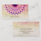 Lotus Flower Yoga Instructor Meditation Holistic Visitekaartje (Voorkant / Achterkant)