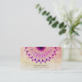 Lotus Flower Yoga Instructor Meditation Holistic Visitekaartje (Staand voorkant)
