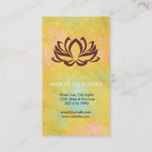 Lotus Flower Yoga Instructor Meditation Holistic Visitekaartje