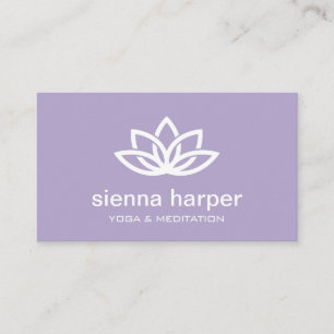 Lotus Flower Yoga Instructor Paars Visitekaartje