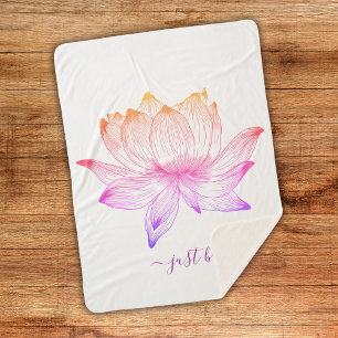 Lotus Flower Yoga Lovers Meditation Just Breathe S Sherpa Deken