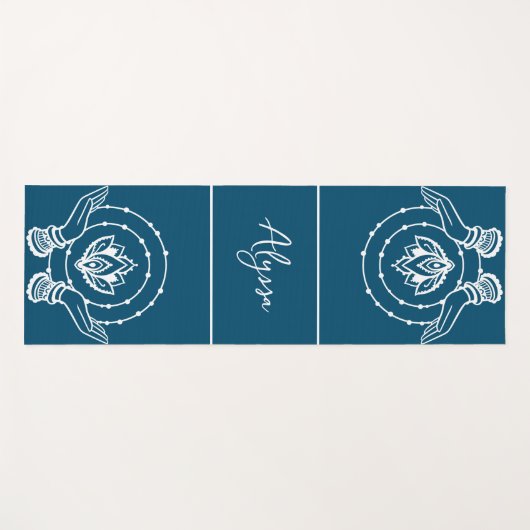 Lotus Flower Yoga Mat (Voorkant (horizontaal))