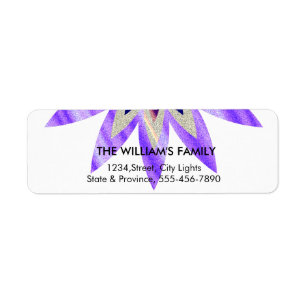 Lotus Flower Yoga Meditation Floral Paars Etiket