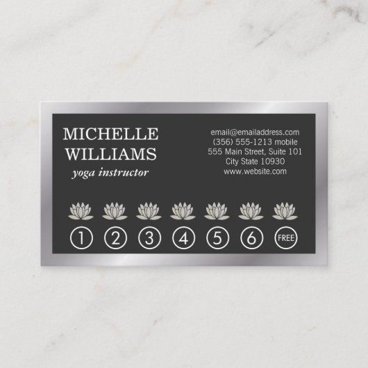 Lotus Flower | Yoga Meditation | Grens Klantenkaartje (Voorkant)