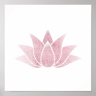 Lotus Flower Yoga Namaste Wellness Meditation Poster